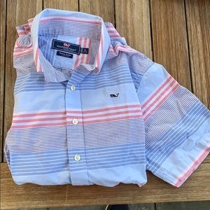 Vineyard vines multi colored plaid whale shirt